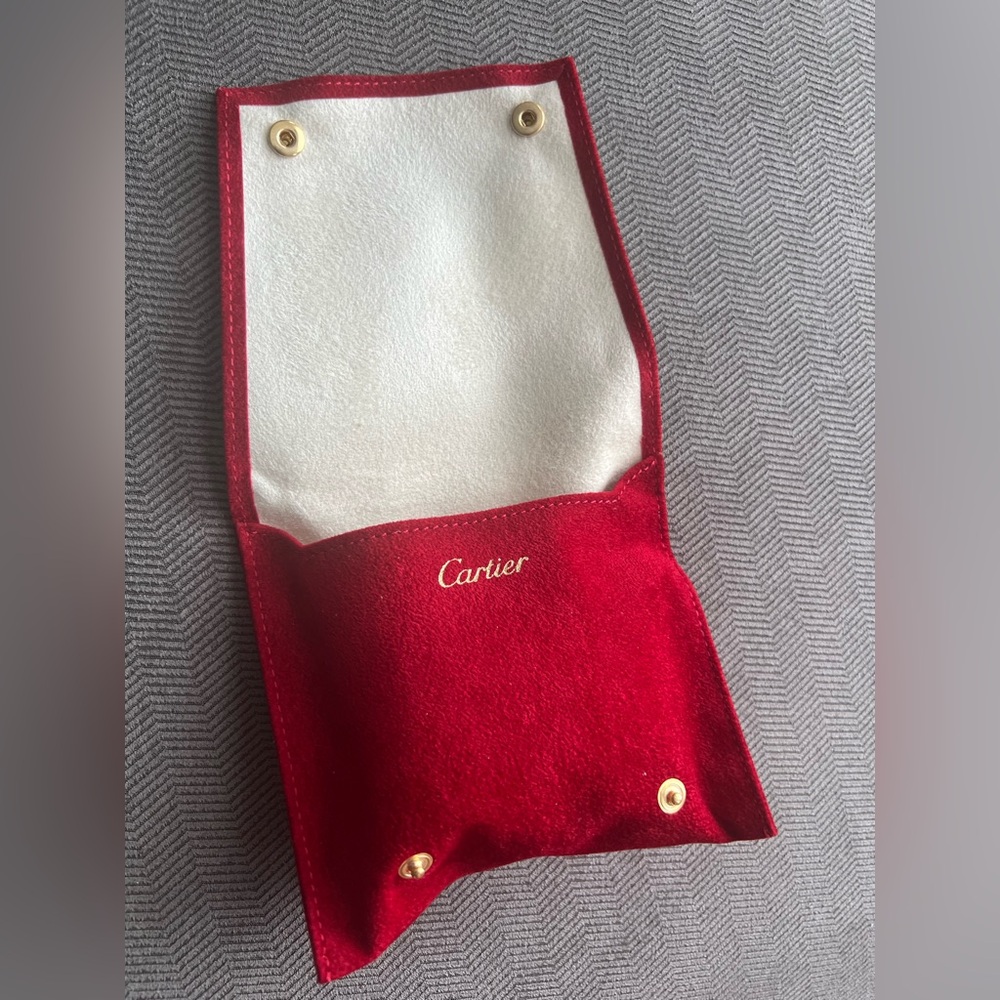 New Cartier Red Felt Love Bracelet Travel Pouch for Accessories and Jewelry - Picture 3 of 8